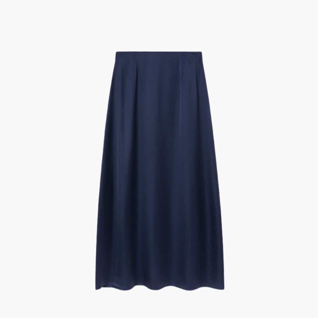 Women's High Waist Satin Maxi Skirt