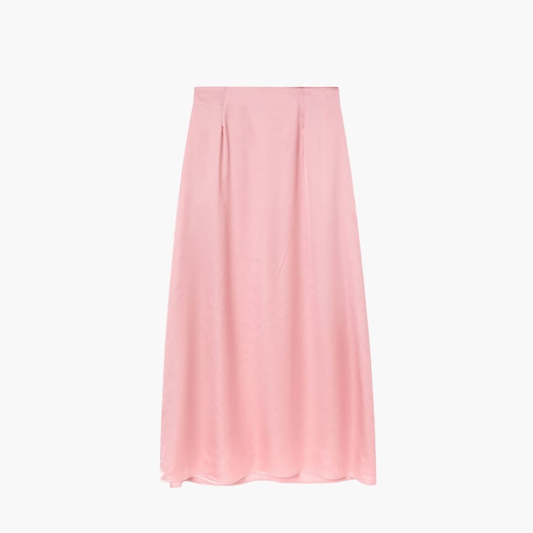 Women's High Waist Satin Maxi Skirt