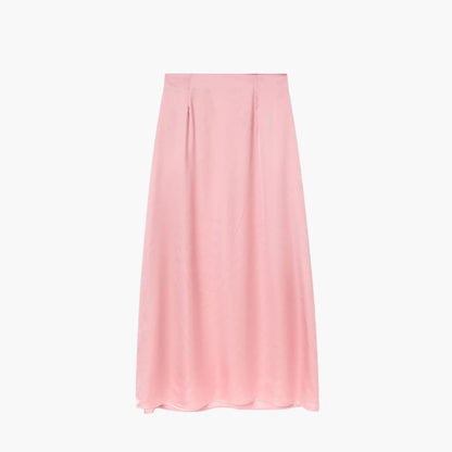 Women's High Waist Satin Maxi Skirt