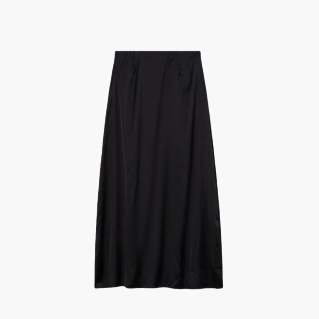 Women's High Waist Satin Maxi Skirt - VibreMode