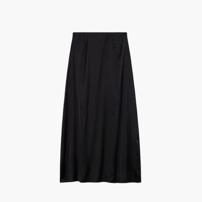Women's High Waist Satin Maxi Skirt - VibreMode