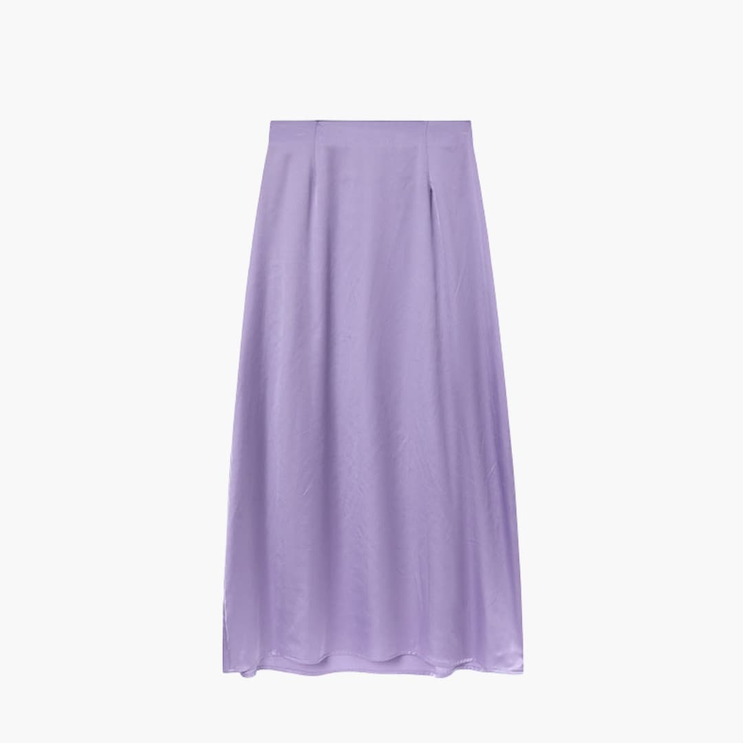 Women's High Waist Satin Maxi Skirt