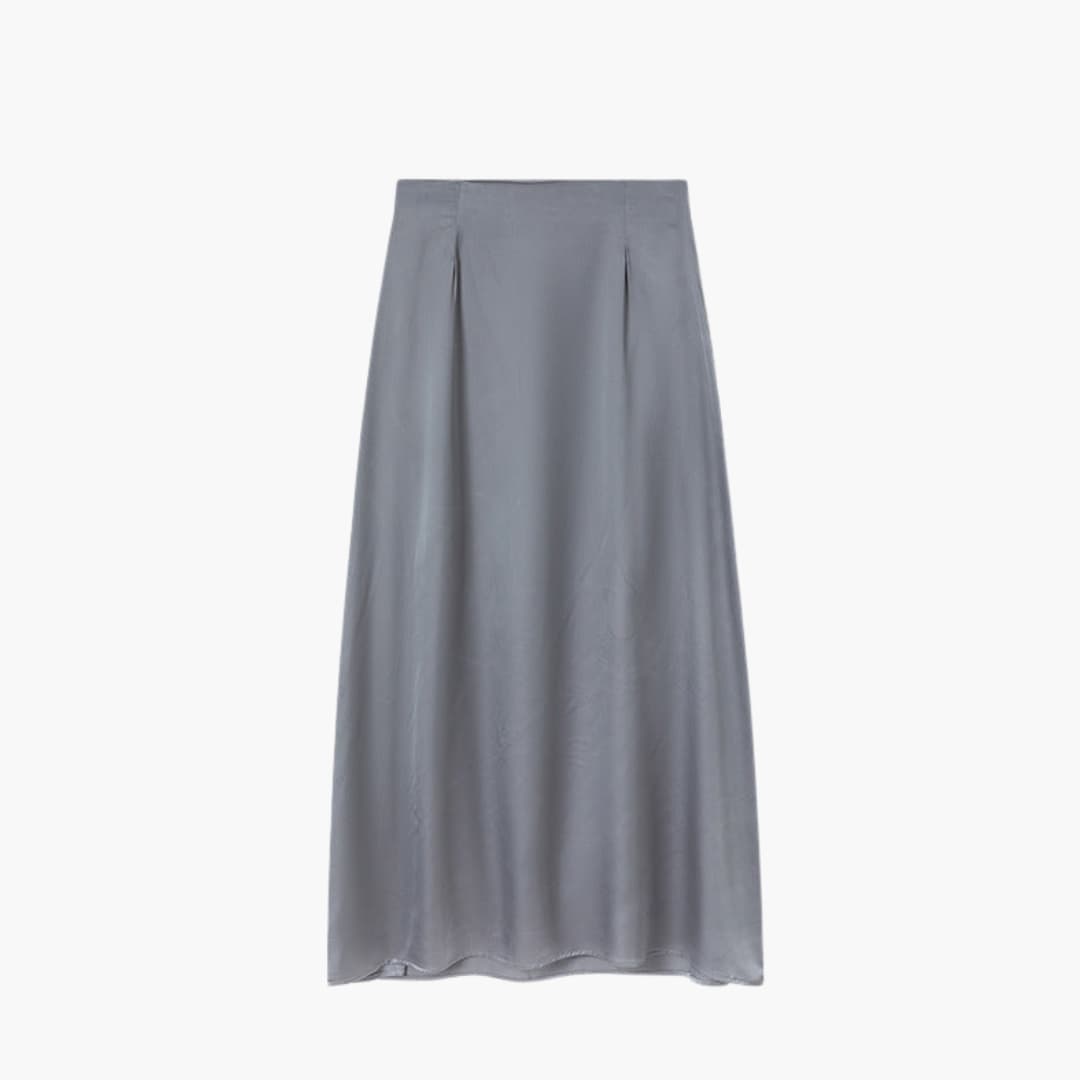 Women's High Waist Satin Maxi Skirt