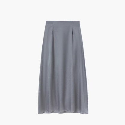 Women's High Waist Satin Maxi Skirt