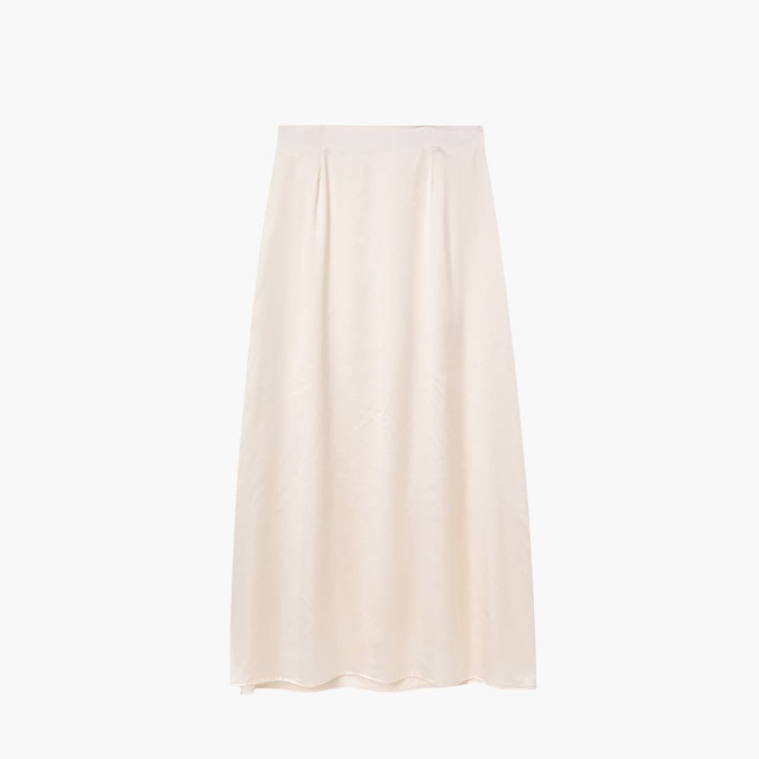 Women's High Waist Satin Maxi Skirt