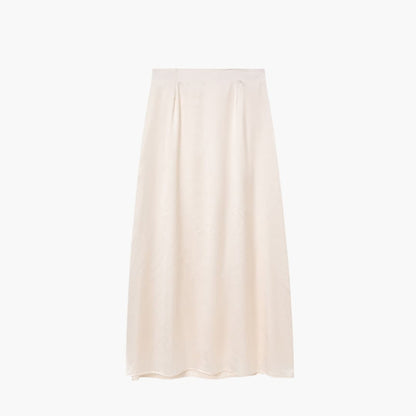 Women's High Waist Satin Maxi Skirt