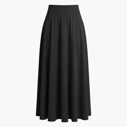 Women's High Waist Maxi Skirt with Side Pockets