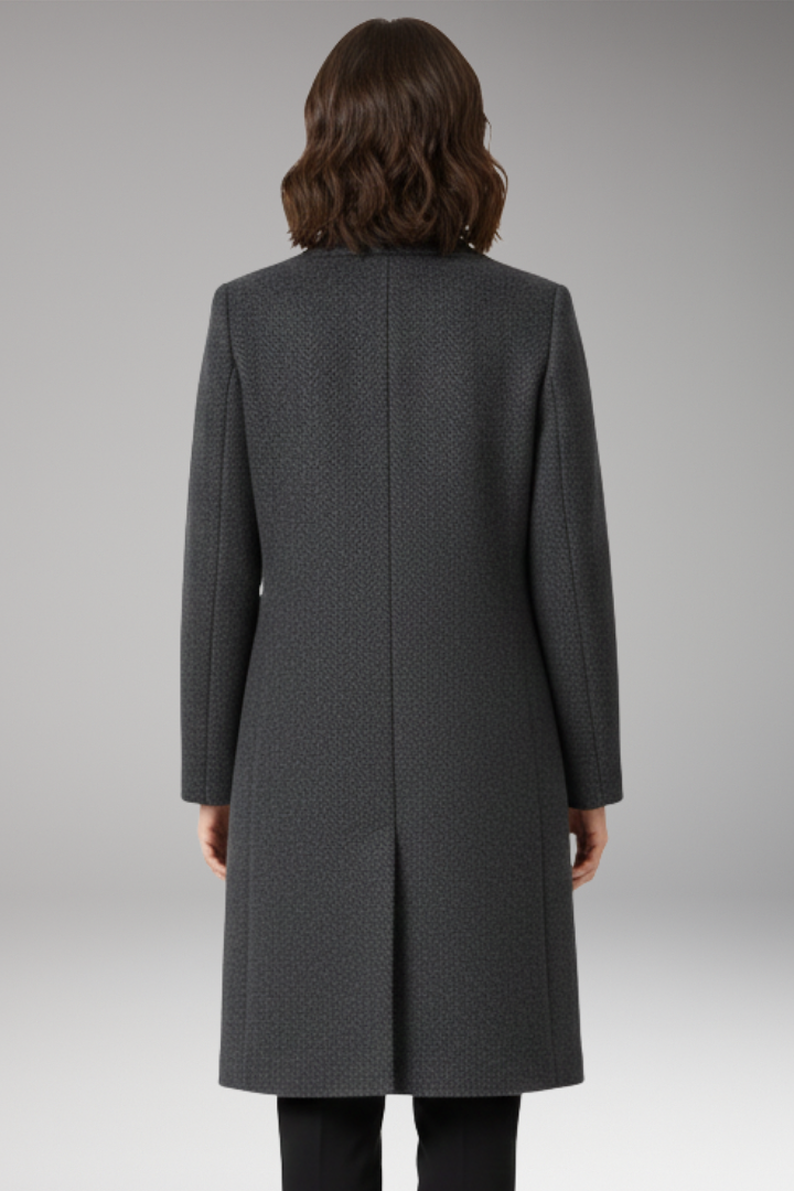 Women's Mid Length Coat Stand Collar
