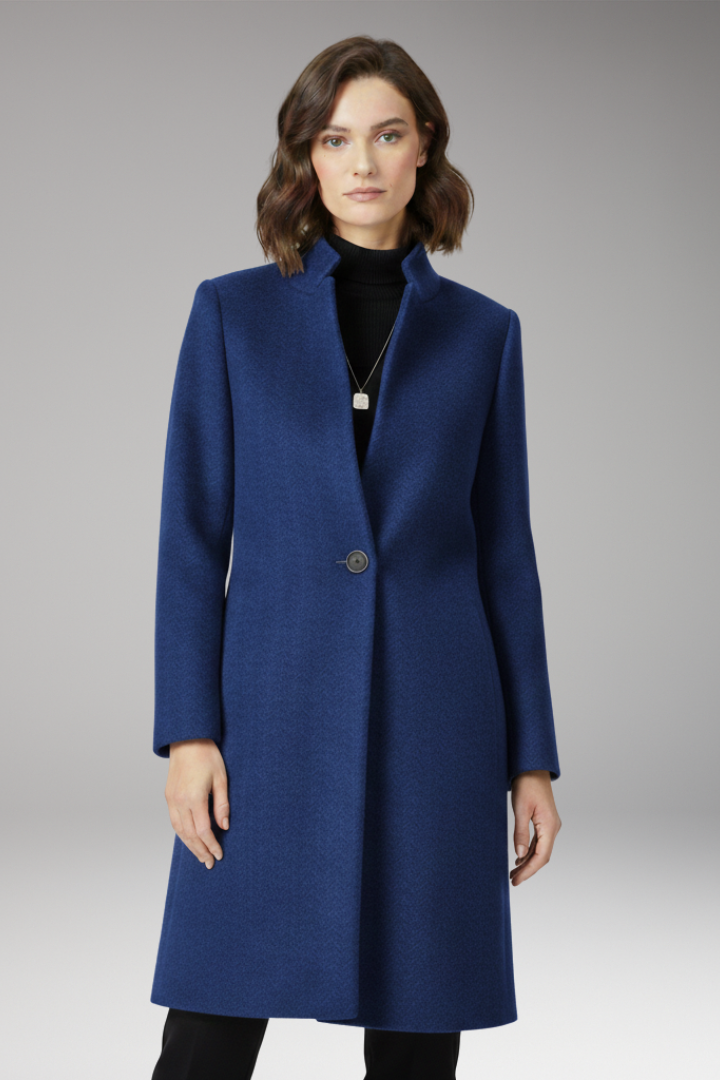 Women's Mid Length Coat Stand Collar