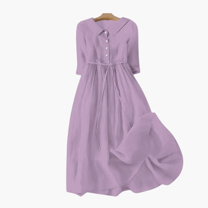Women's Short Sleeve Midi Dress Loose Fit Summer