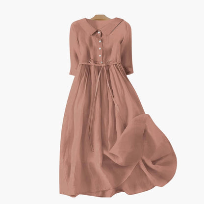 Women's Short Sleeve Midi Dress Loose Fit Summer