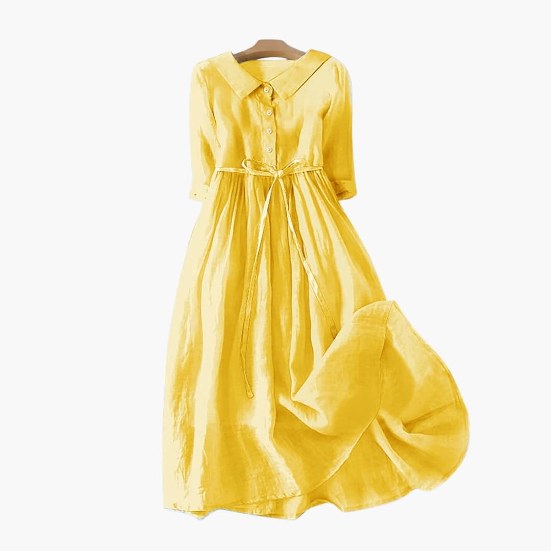 Women's Short Sleeve Midi Dress Loose Fit Summer