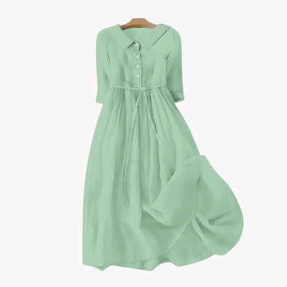 Women's Short Sleeve Midi Dress Loose Fit Summer