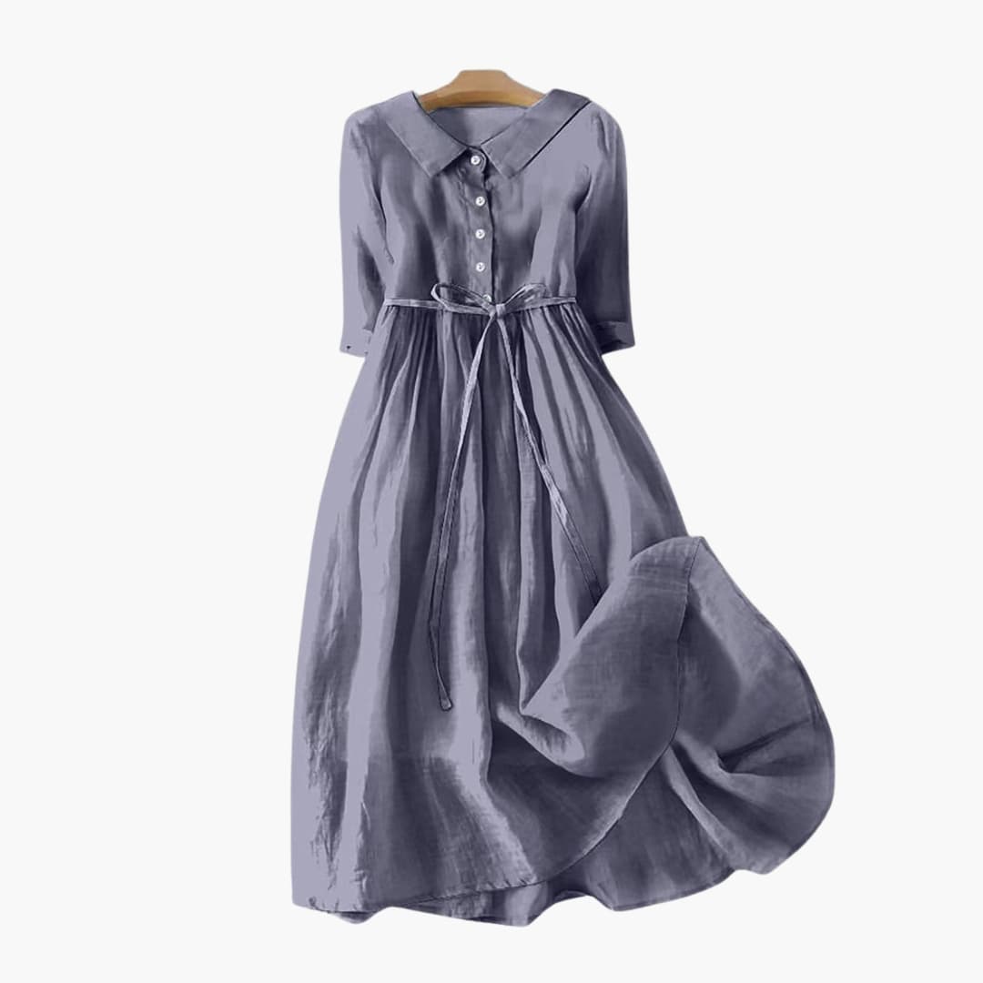 Women's Short Sleeve Midi Dress Loose Fit Summer