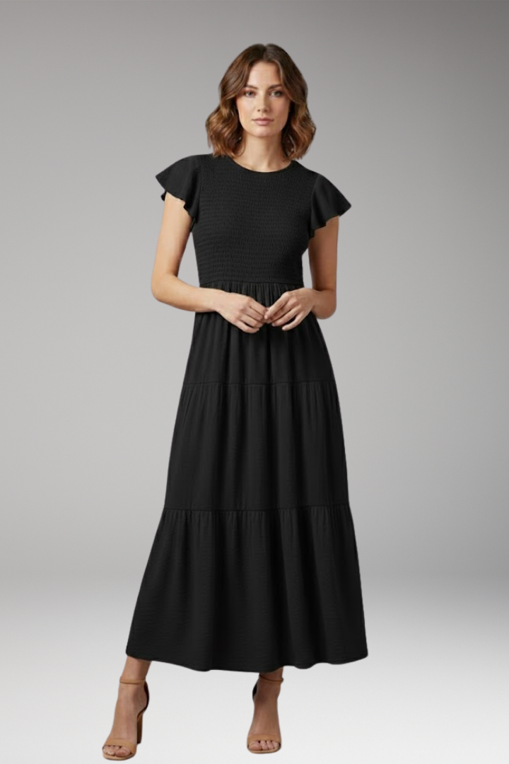 Women's Midi Dress Short Sleeve Relaxed Fit