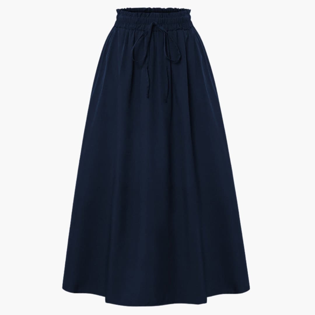 Women's Elastic Waist Midi Skirt Floral Print
