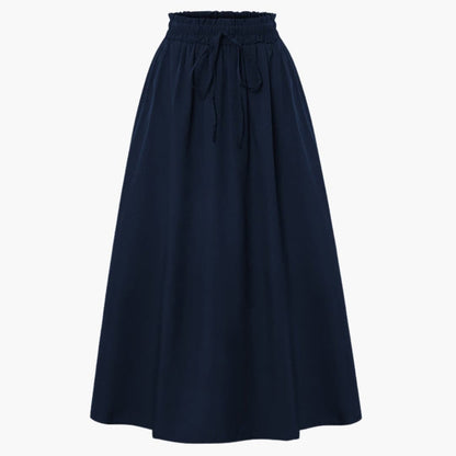 Women's Elastic Waist Midi Skirt Floral Print