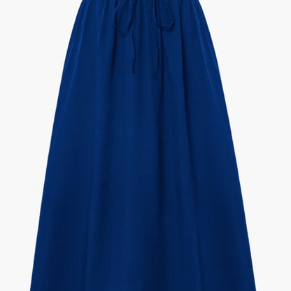 Women's Elastic Waist Midi Skirt Floral Print