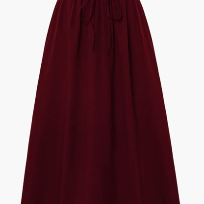Women's Elastic Waist Midi Skirt Floral Print
