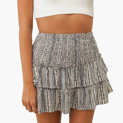 Women's Elastic Waist Midi Skirt Straight Hemline