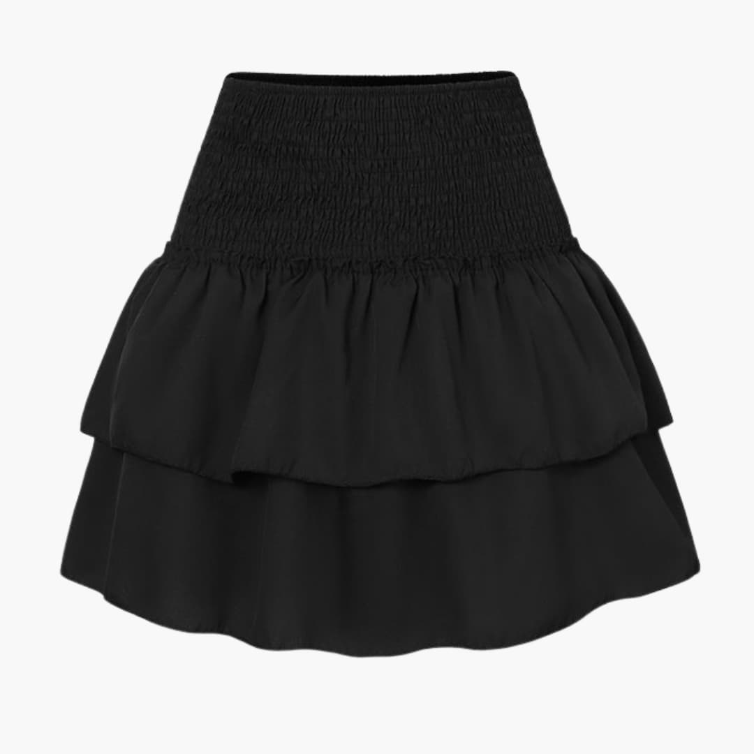 Women's Elastic Waist Midi Skirt Straight Hemline