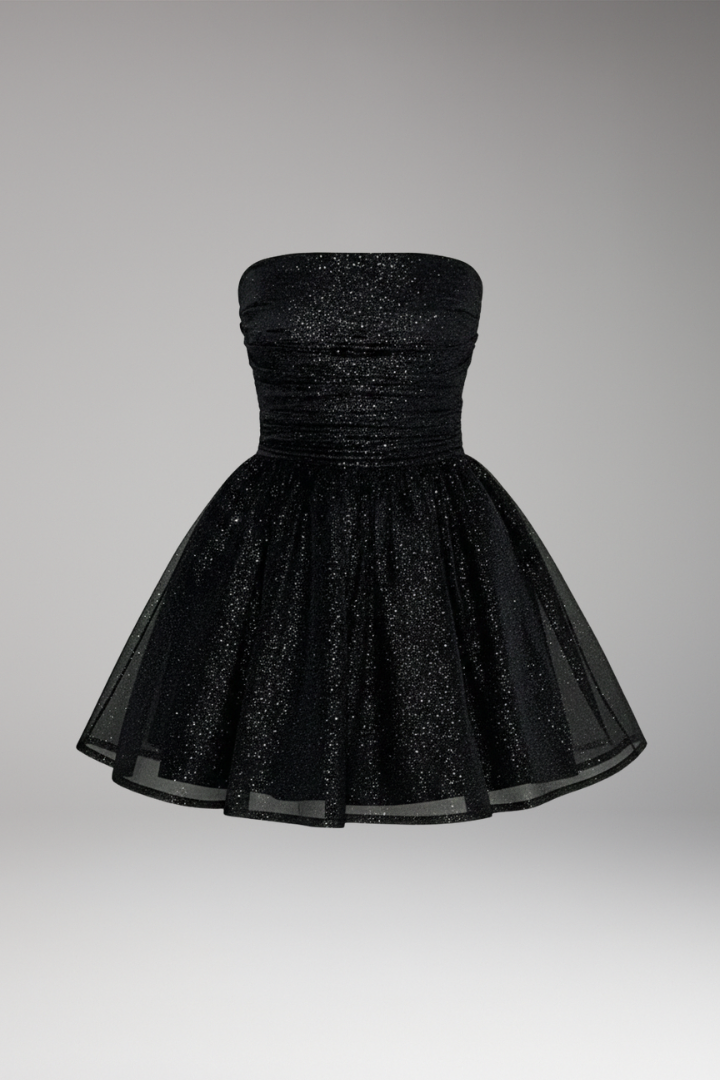 Women's Glitter Mini Dress Fitted - VibreMode