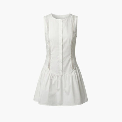 Women's Mini Dress Round Neck Side Cut Outs