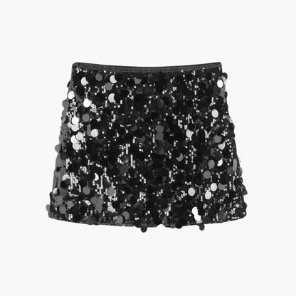 Women's Sequin Mini Skirt Side Zip