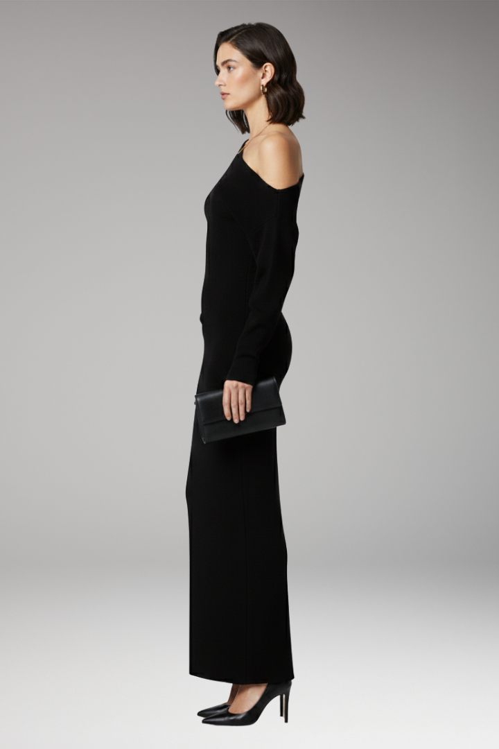 Women's Off Shoulder Knit Dress Fitted