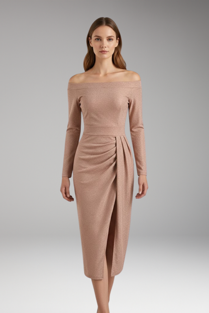 Women's Off Shoulder Long Sleeve Dress
