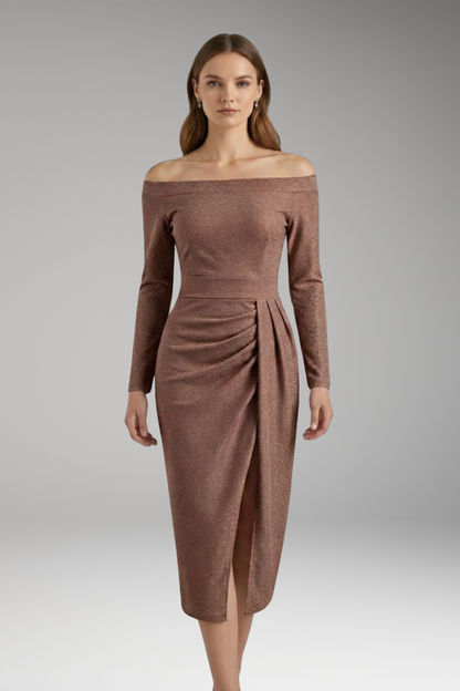 Women's Off Shoulder Long Sleeve Dress