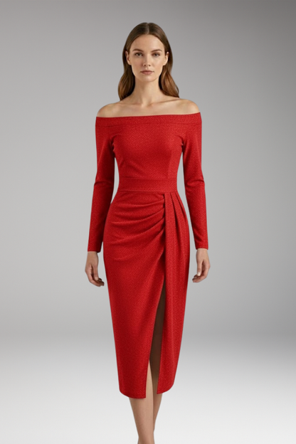 Women's Off Shoulder Long Sleeve Dress