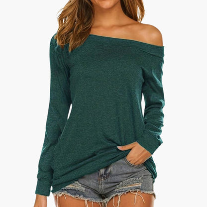 Women Off Shoulder Long Sleeve Blouse
