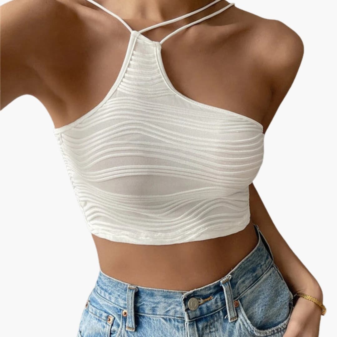 Women's Off Shoulder Ribbed Crop - VibreMode
