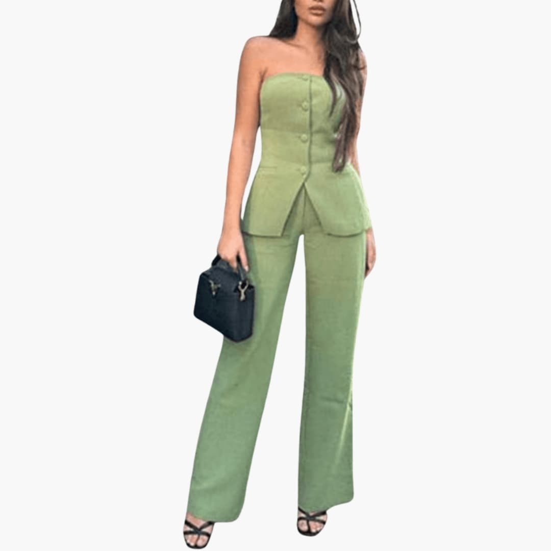 Women's Off Shoulder Two Piece Skirt Set Long Sleeve - VibreMode