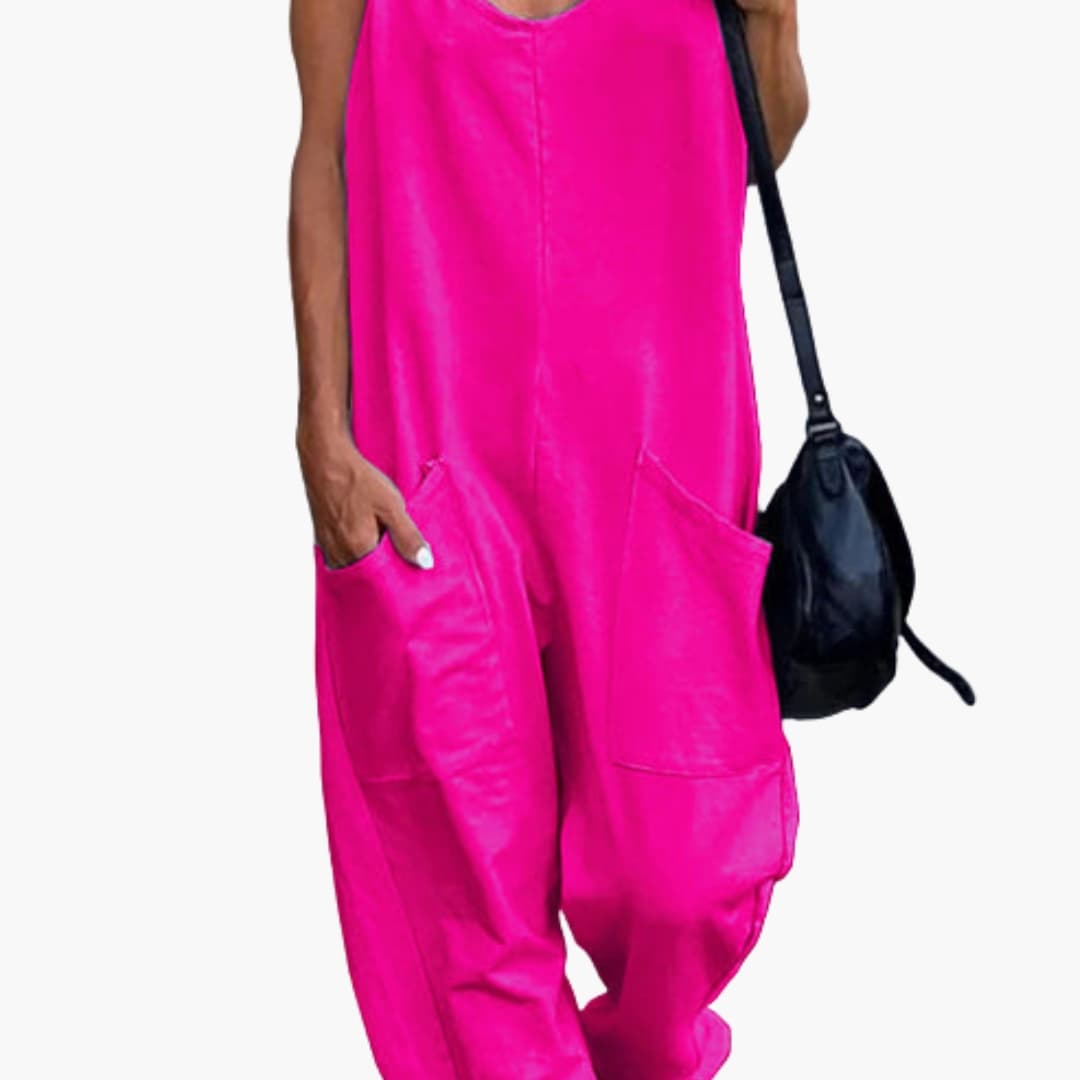 Women's Adjustable Overall Pants Front Pockets