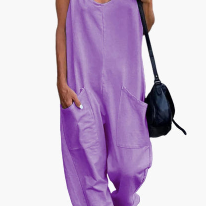 Women's Adjustable Overall Pants Front Pockets