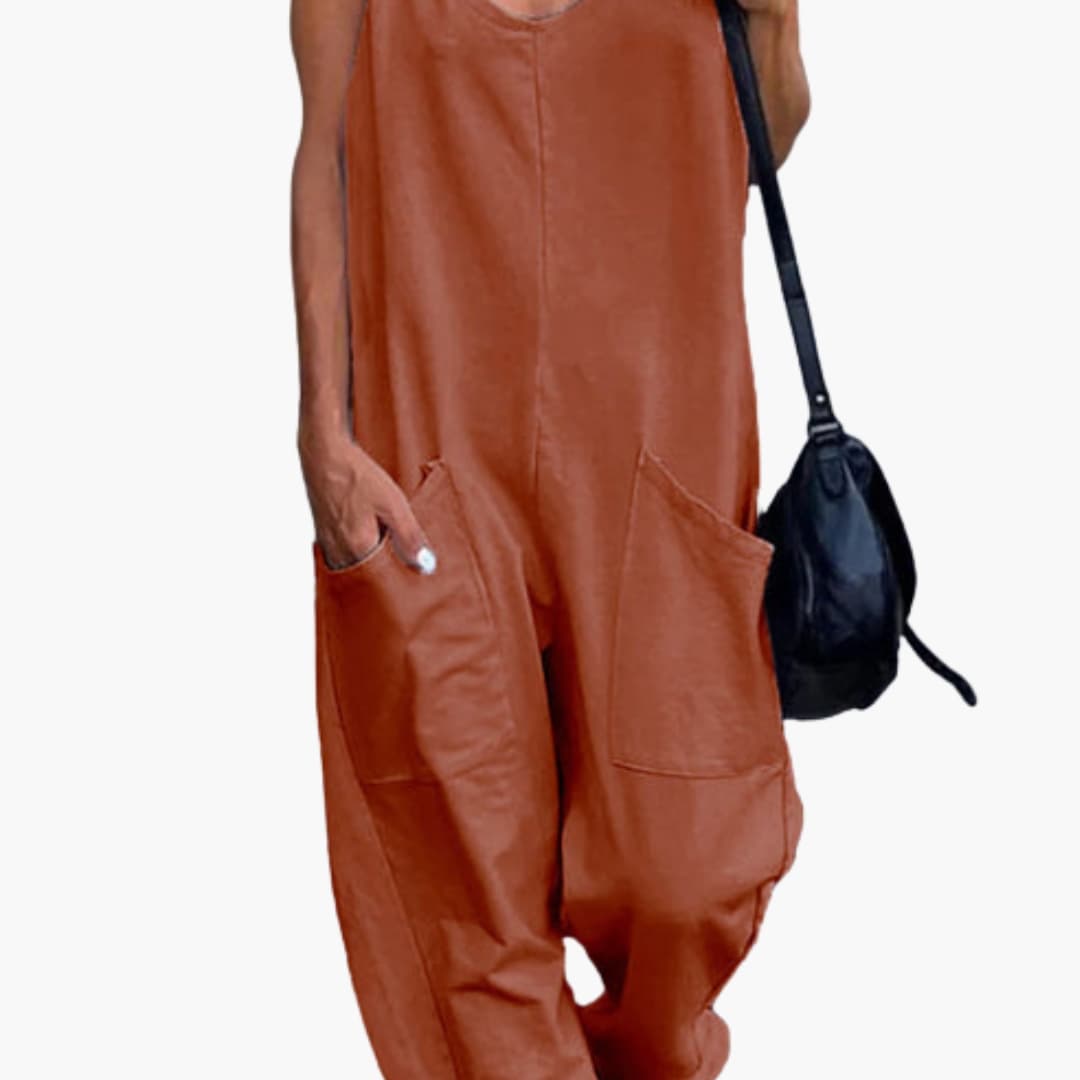 Women's Adjustable Overall Pants Front Pockets