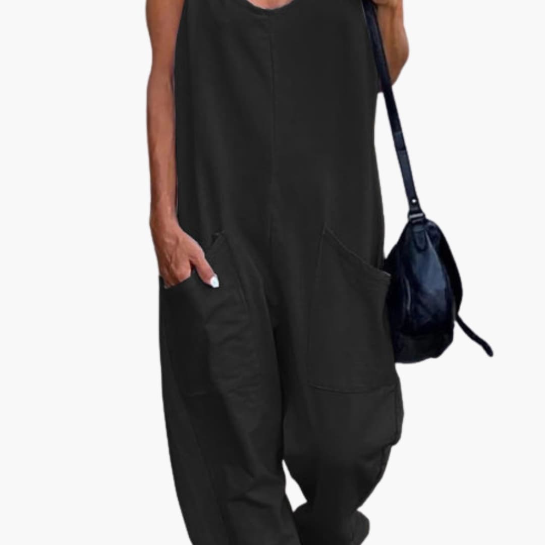 Women's Adjustable Overall Pants Front Pockets