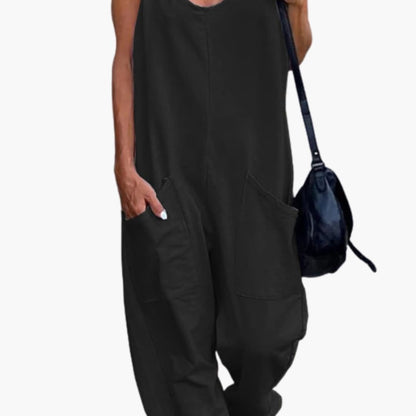 Women's Adjustable Overall Pants Front Pockets
