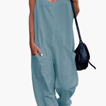 Women's Adjustable Overall Pants Front Pockets