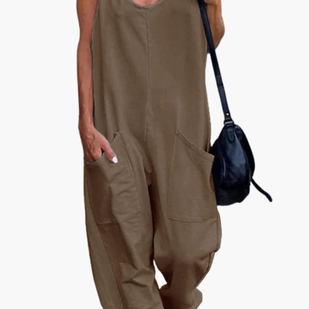 Women's Adjustable Overall Pants Front Pockets