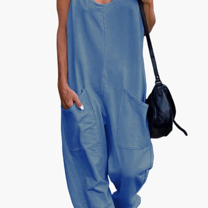 Women's Adjustable Overall Pants Front Pockets