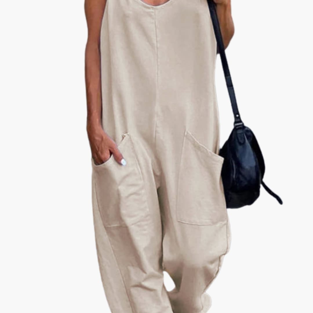 Women's Adjustable Overall Pants Front Pockets