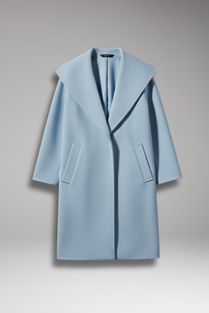 Women's Oversized Coat Wide Lapel Hidden Closure - VibreMode