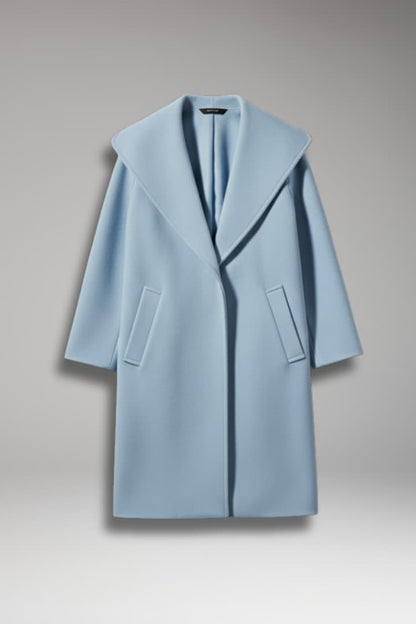Women's Oversized Coat Wide Lapel Hidden Closure - VibreMode