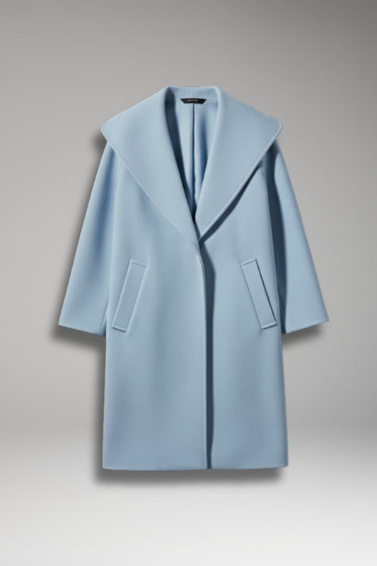 Women's Oversized Coat Wide Lapel Hidden Closure - VibreMode