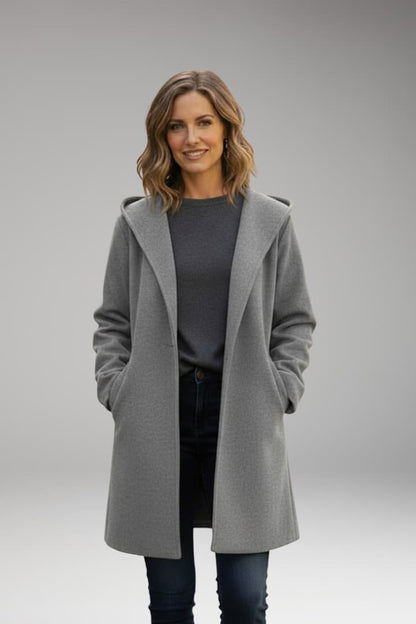 Women's Oversized Coat Wide Lapel Hidden Closure