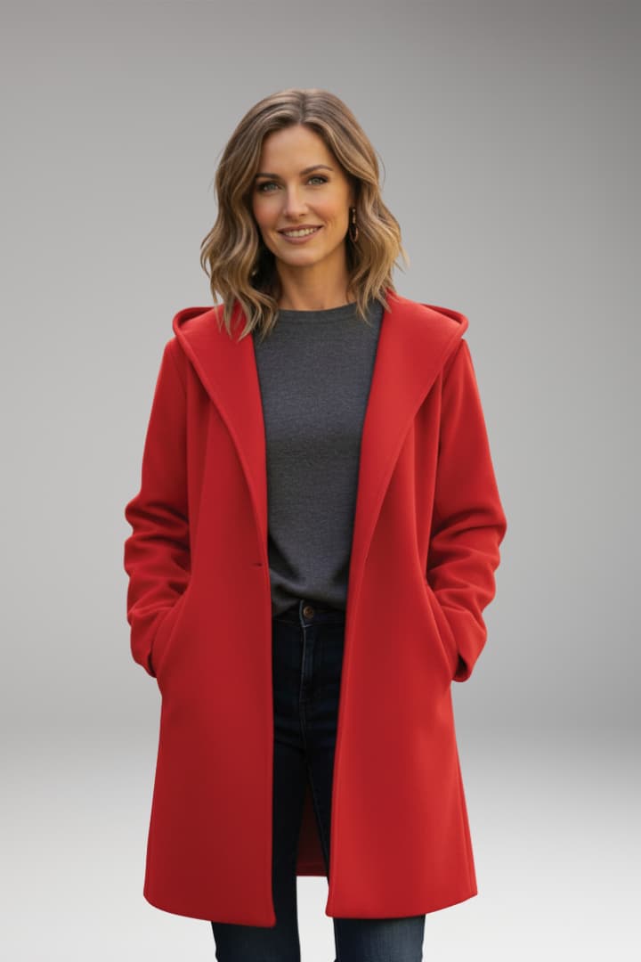 Women's Oversized Coat Wide Lapel Hidden Closure