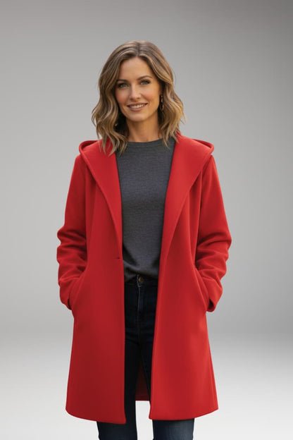 Women's Oversized Coat Wide Lapel Hidden Closure